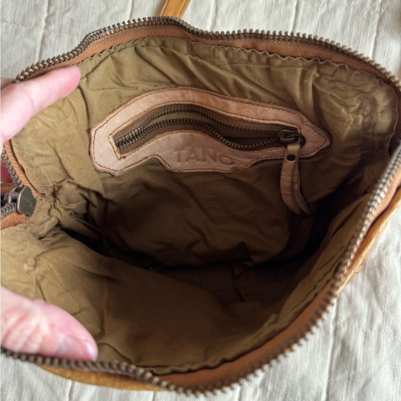 Anthropologie woven leather crossbody purse by Tano - Picture 3 of 4